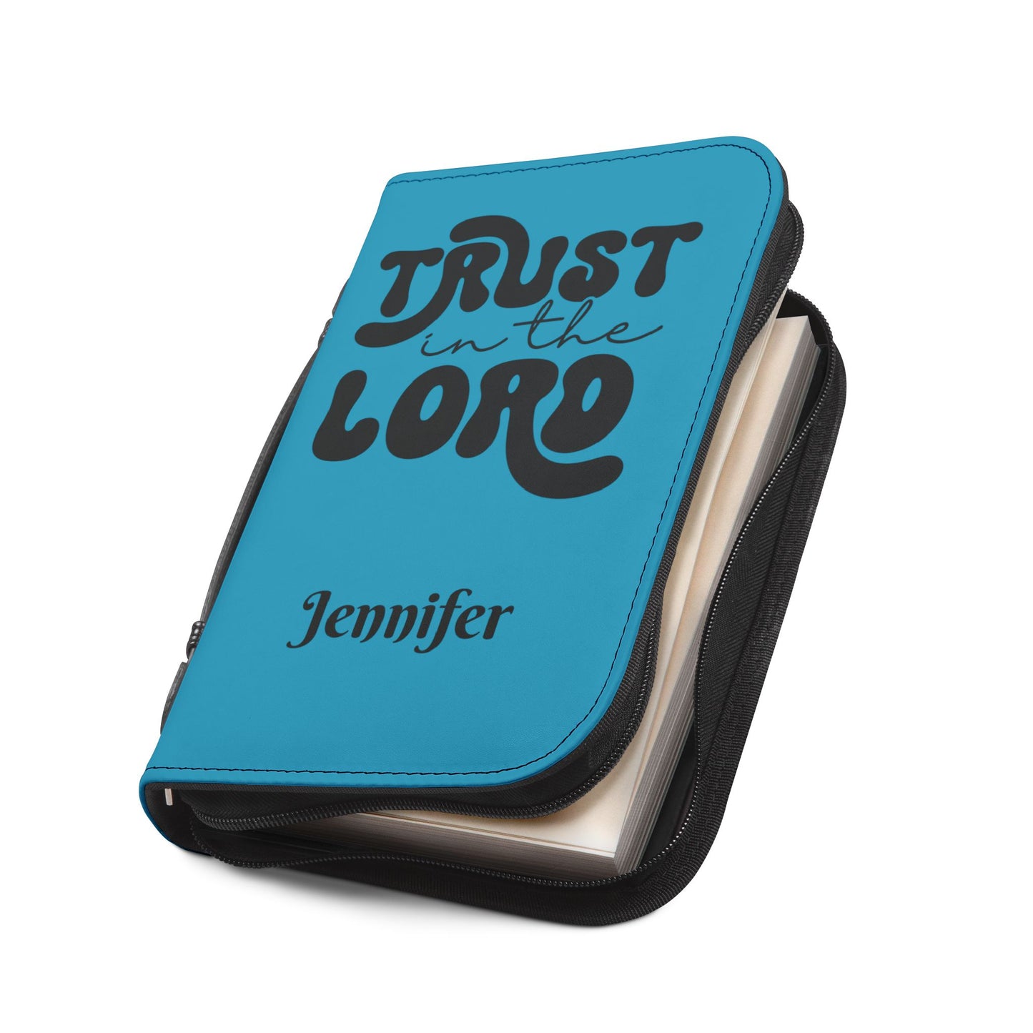 Personalized Floral Cross Bible Cover - Trust in the Lord Design| Baptism | Christening | Anniversary | Birthday Gifts.