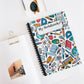 Black School Doodles Spiral Notebook - Ruled Line (PY)