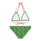 Green Tropical Bliss Strappy Bikini Set (AOP)