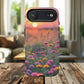 Floral Sunset Phone Case, Tough Magnetic Cases for iPhone, Nature Lover Gift, Durable Protection, Eco-Friendly Phone Accessory