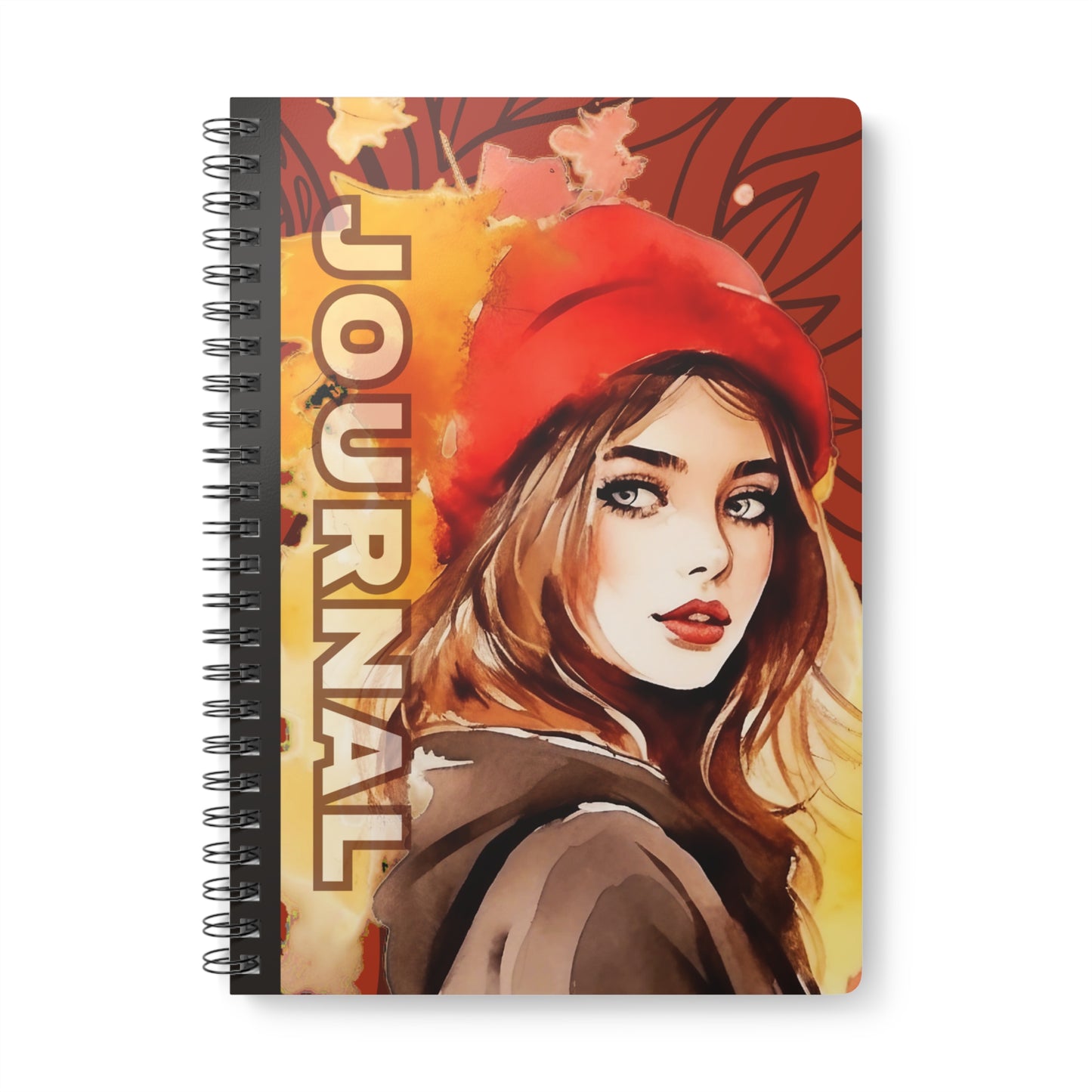 Artistic Wirobound Notebook, Journal, Diary, Gift for Writers, Fall Aesthetic, Student Supplies, Sketchbook.