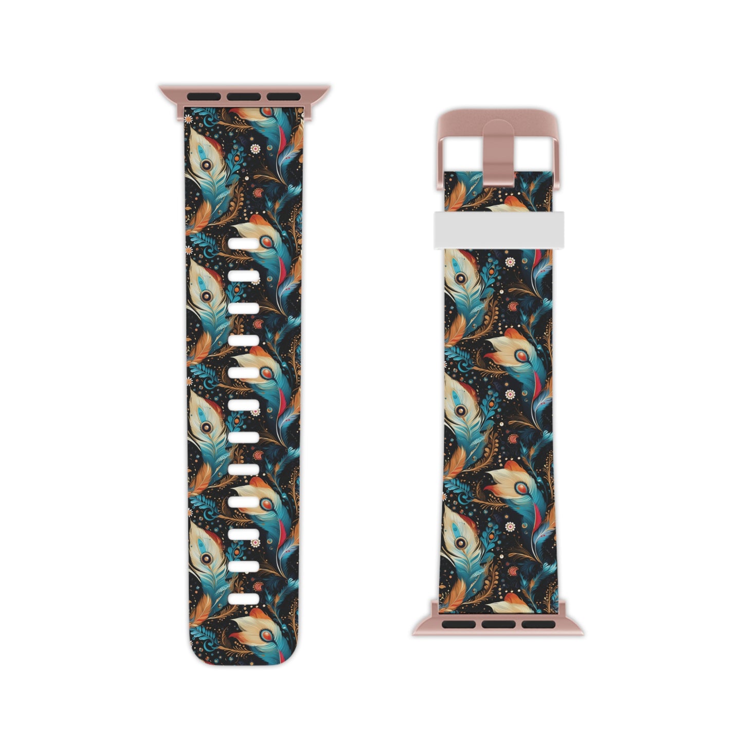 Ethereal Feathers Vibrant Apple Watch Band - Stylish & Comfortable.