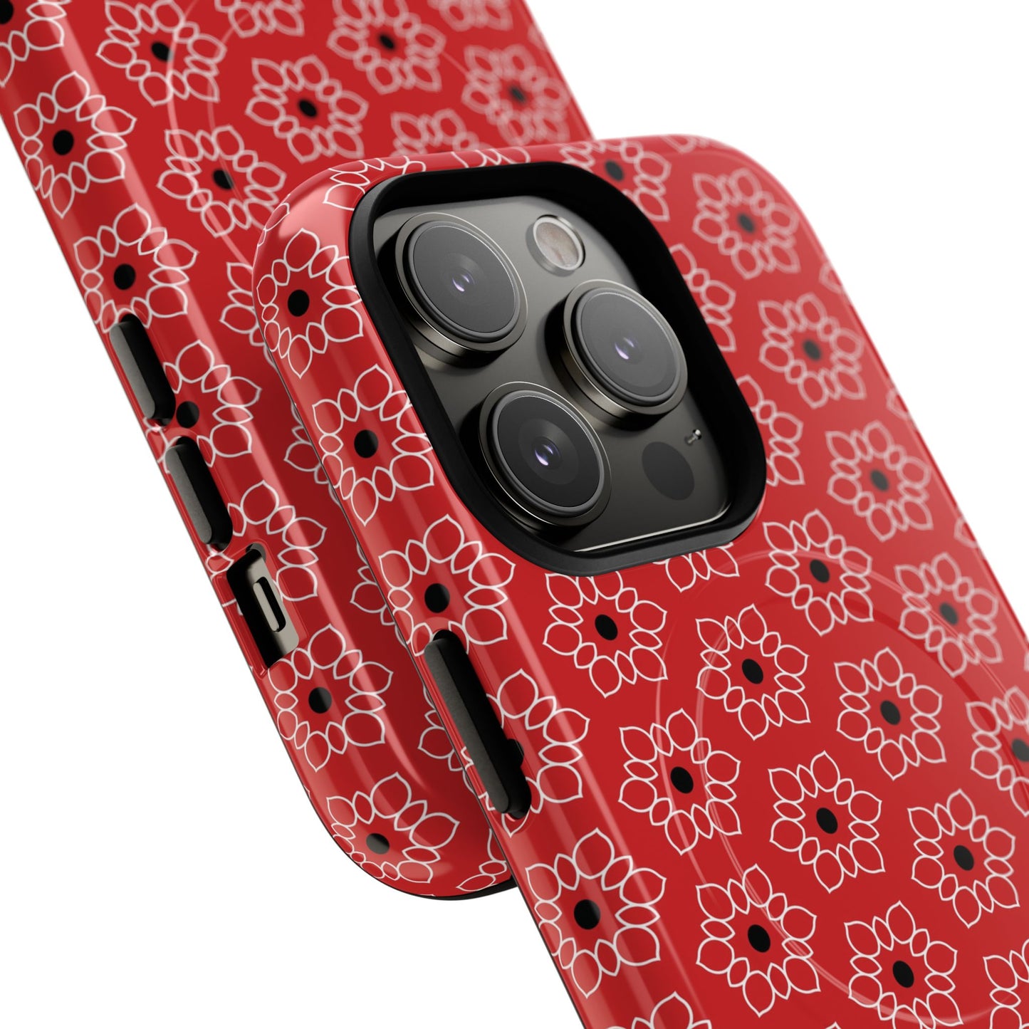 Stylish Geometric Magnetic iPhone Cases, Floral iPhone Cover, Durable Smartphone Cases, Trendy Accessories, Gift for Her