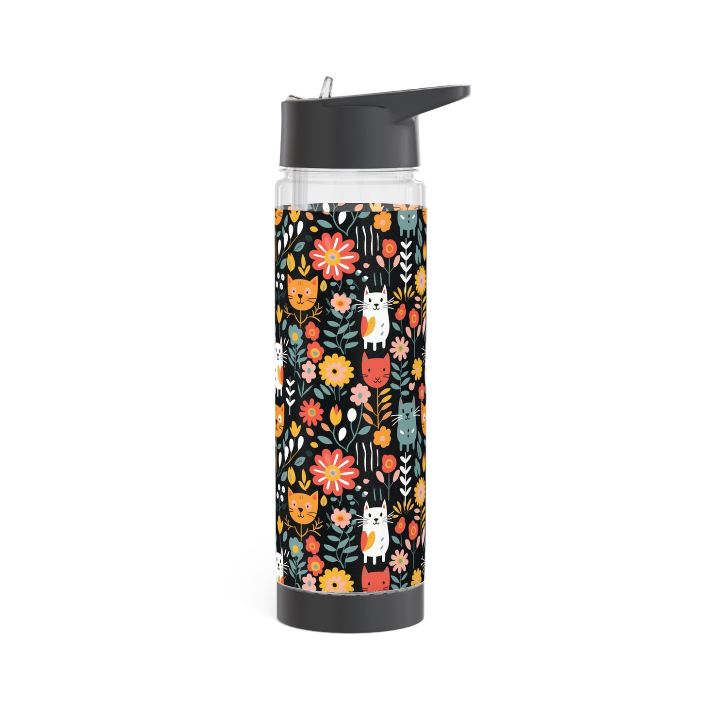 Whimsical Feline Garden Infuser Water Bottle