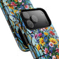 Floral Stained Glass Tough Magnetic Case, Durable Phone Cover, Gift for Nature Lovers, Unique Floral Design, Phone Accessories for All Occasions.