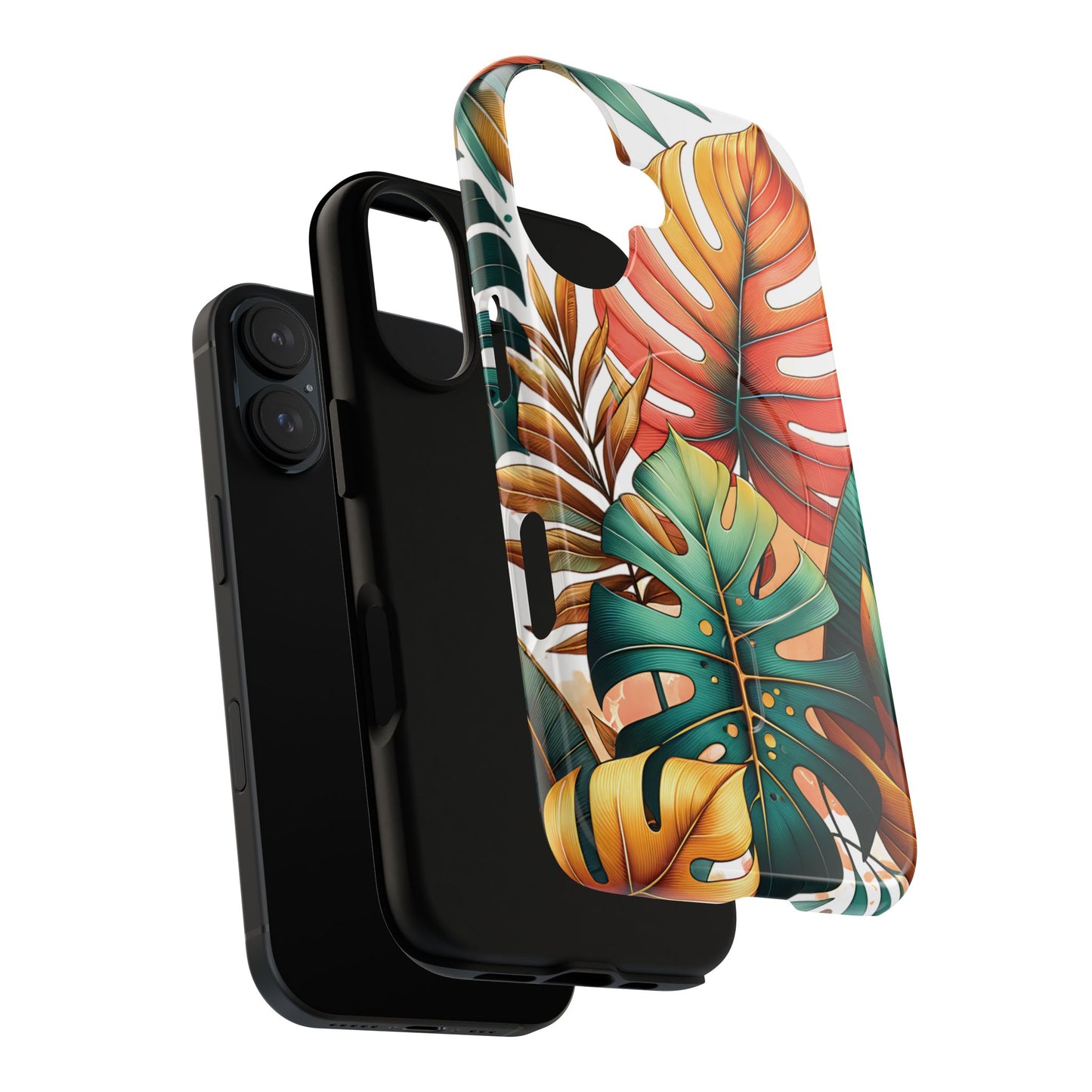 Tropical Monstera Leaf Phone Case - Stylish Tough Magnetic Cases, Floral Protection, Summer Vibe, Gift for Nature Lovers, Trendy Mobile Accessories