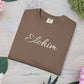 Embroidery 'ELOHIM, GENESIS 1:1' - Faith-Based Unisex Garment-Dyed Comfort Colors T-shirt, Faith Gift Tee, Religious Tee, Embroidery Tee.