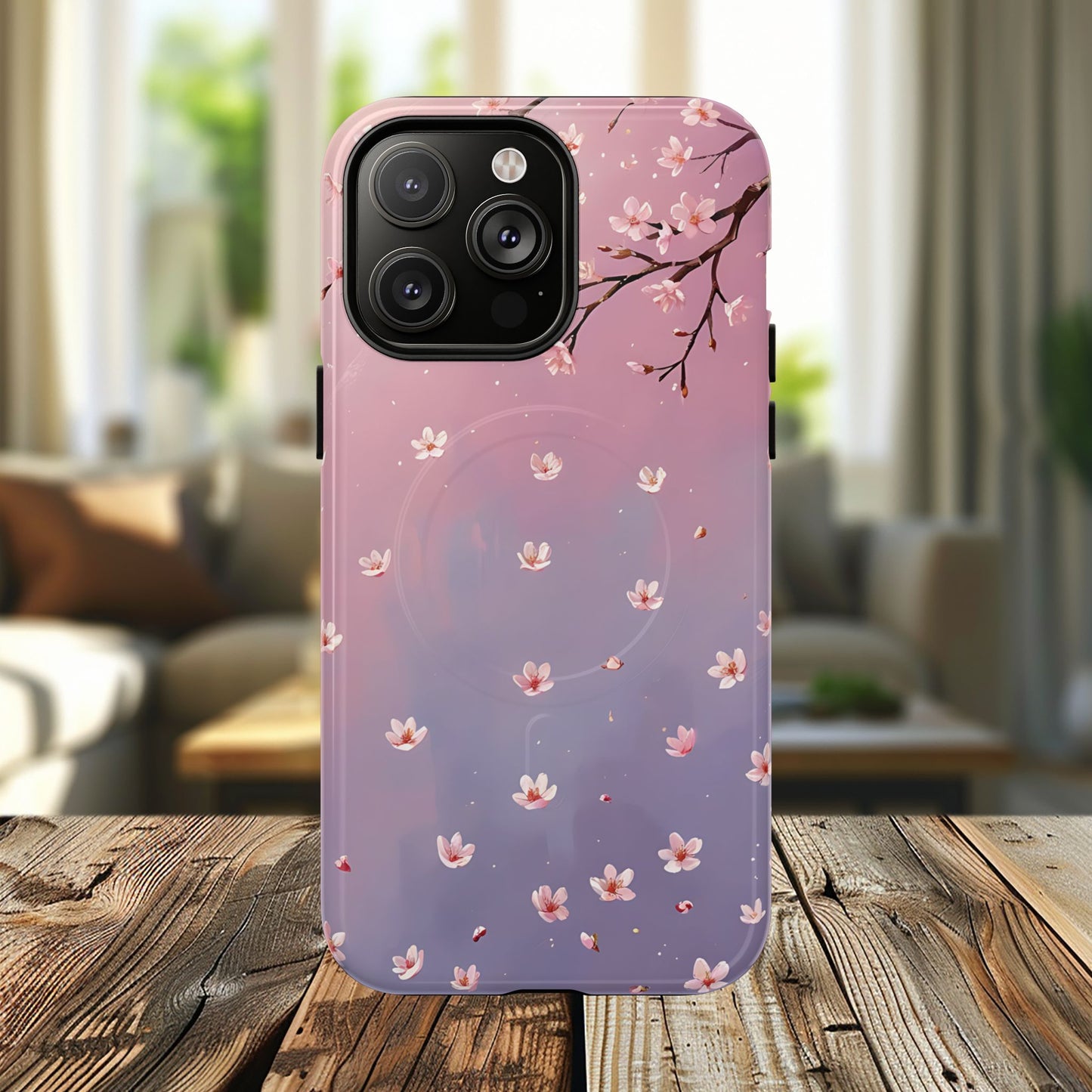 Tiny Cherry Blossom Floral Tough Magnetic Phone Cases, Durable Phone Cover, Floral Design Case, iPhone Protector, Cute Gift for Her