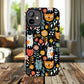 Whimsical Feline Garden iPhone and Samsung Tough Phone Cases,