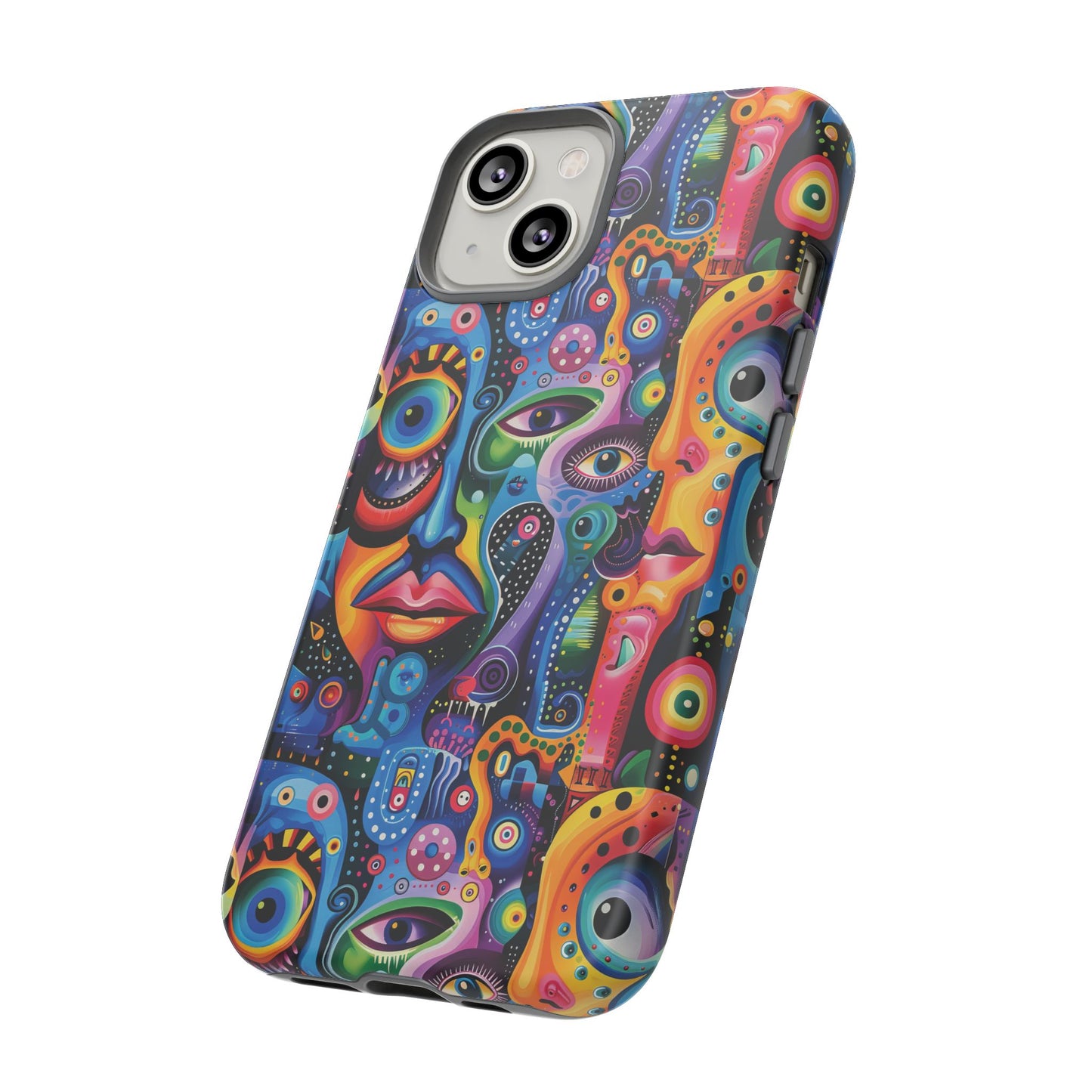 Psychedelic Visions Colorful Art iPhone Case - Tough Cases with Vibrant Abstract Design