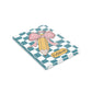 Teal Checkered Charm Hardcover Notebook with Puffy Covers (PY)