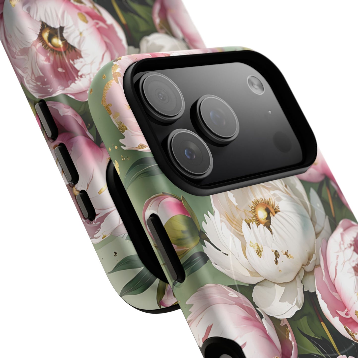 Floral Peonies Tough Magnetic Phone Cases, Durable Floral Phone Cover, Chic Flower Case, Stylish Phone Protector, Gift for Her