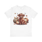 Autumn Highland Cow Charm Unisex Jersey Short Sleeve Tee