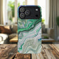 Marbled Tough iPhone Case, Magnetic Protector, Stylish Tech Accessory, Durable iPhone Cover, Unique Gift Idea