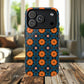 Saffron Tile Bloom Vibrant Floral Tough Magnetic iPhone Case, Durable iPhone Cover, Gift for Her, Floral Design, Unique iPhone Protection.
