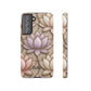 Personalized Lotus Floral Stained Glass Effect Tough Phone Case
