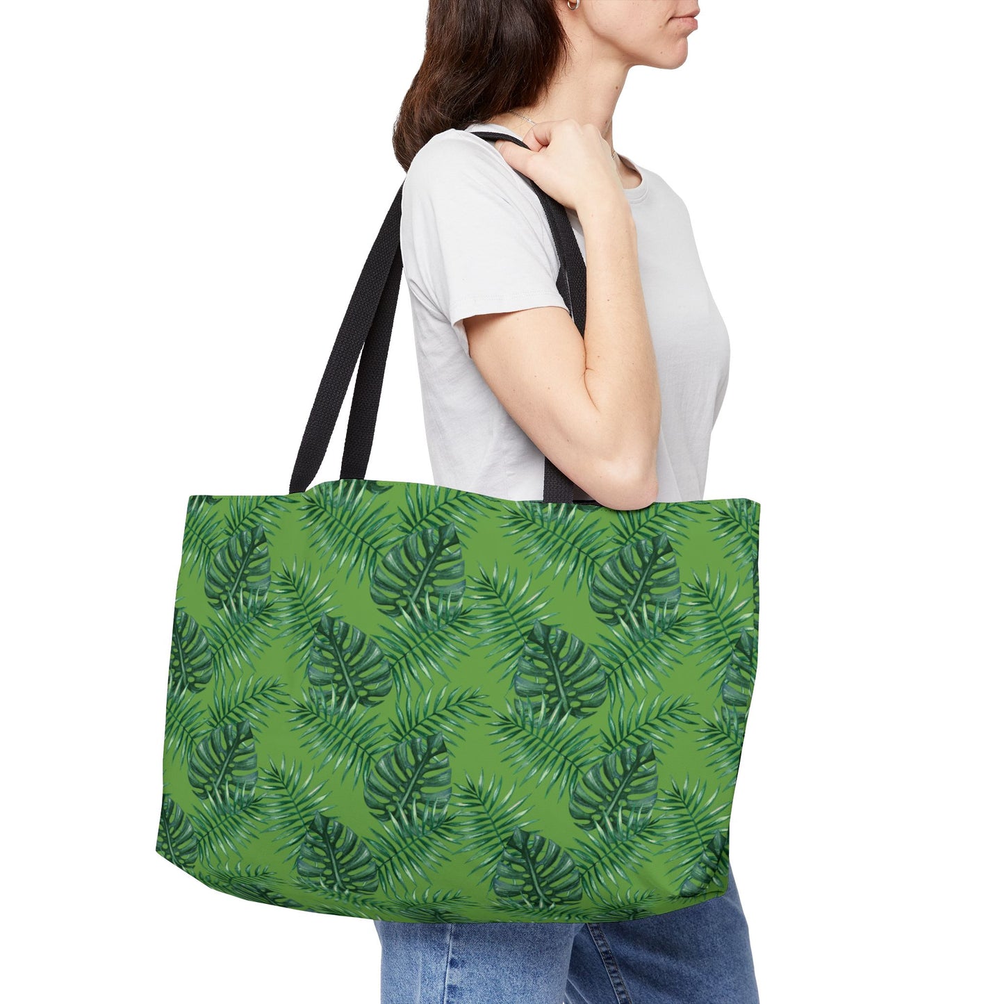 Tropical Bliss Green Weekender Tote Bag