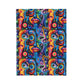 Psychedelic Visions Vibrant Abstract Faces Velveteen Plush Blanket
