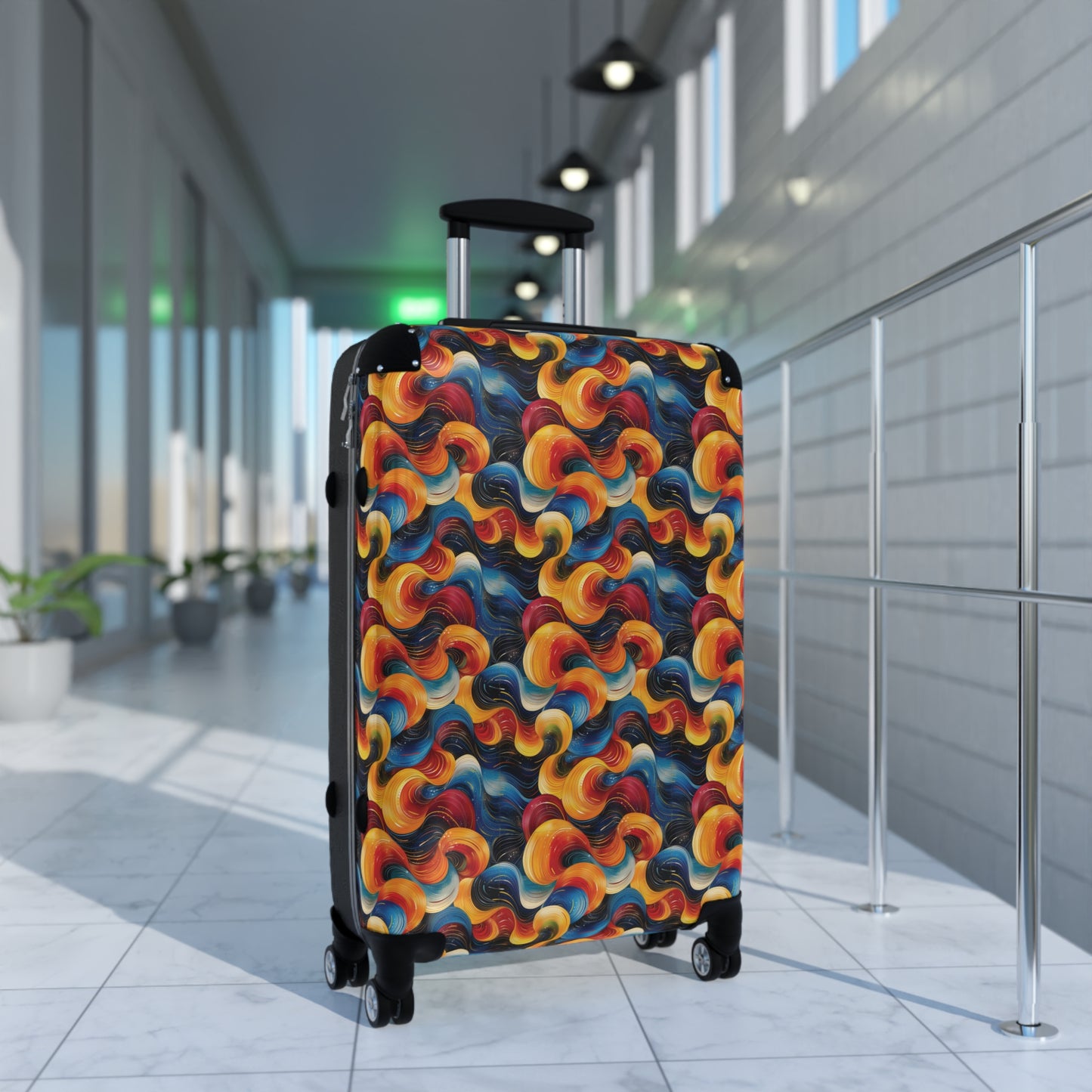 Cosmic Swirl Suitcases