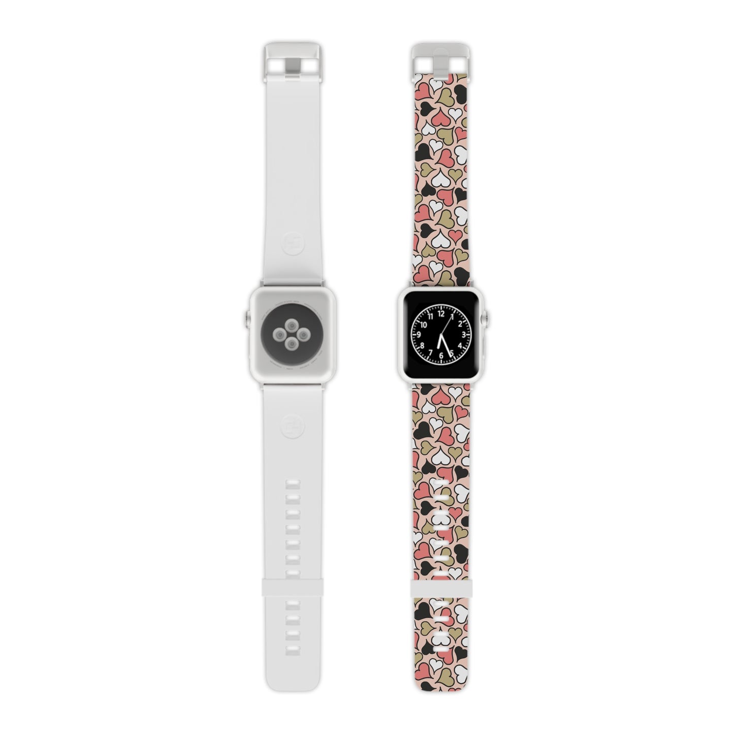 Love Heart Pattern Apple Watch Band, Style Accessory, Gift for Her, Valentines, Casual Wear, Holiday Fashion