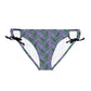 Purple Tropical Bliss Loop Tie Side Bikini Bottom (AOP)