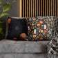 Whimsical Feline Garden Spun Polyester Square Pillow