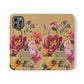 Floral Scripture Flip Case — "Let Your Light Shine" Wallet Phone Cover (Matthew 5:16)