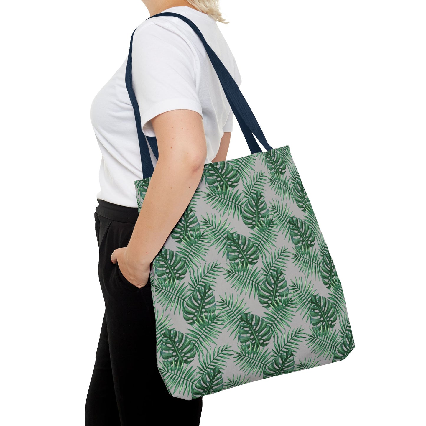 Grey Tropical Bliss Tote Bag