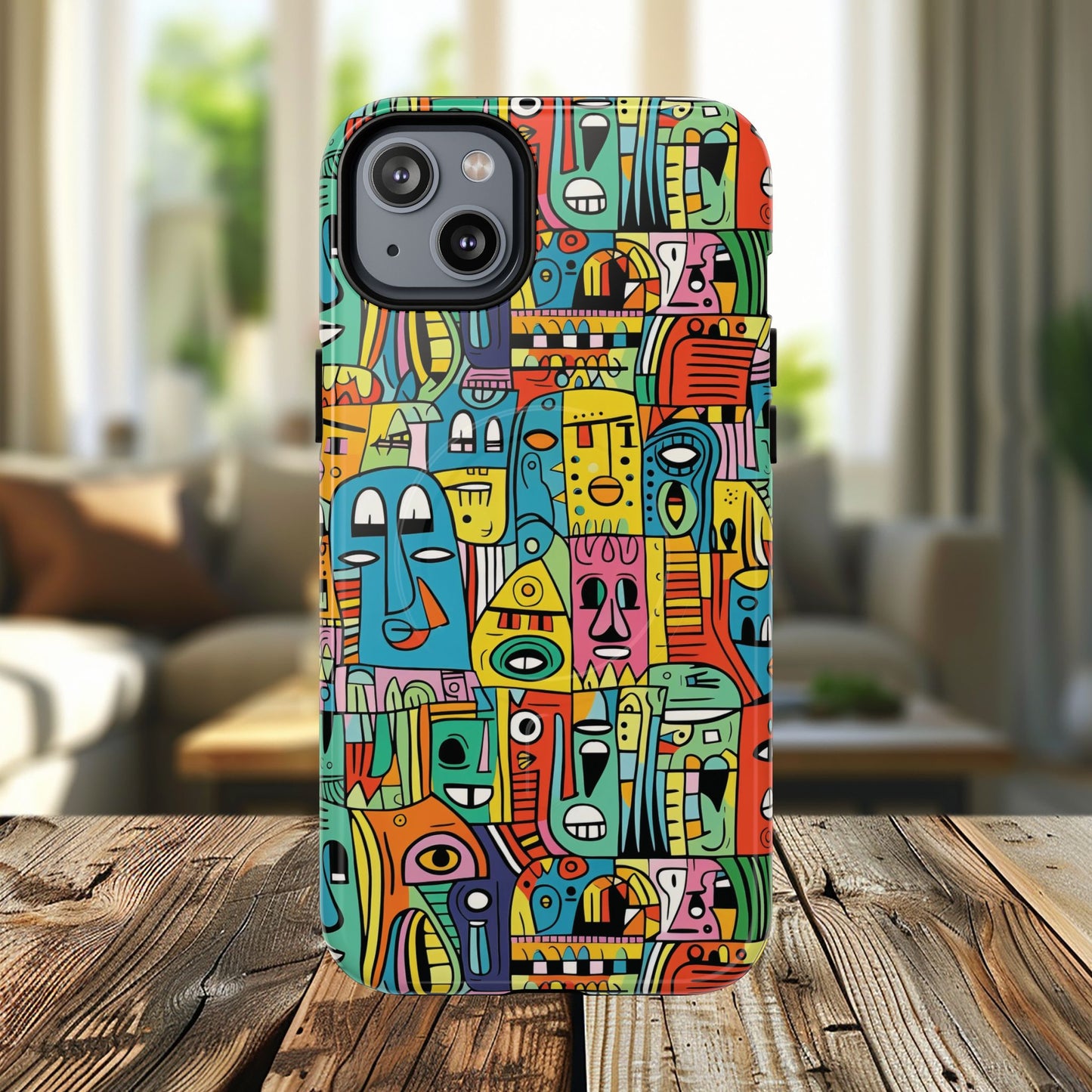 Vibrant Art Magnetic Phone Case, Colorful Protector, Unique iPhone Case, Gift for Artists, Trendy Tech Accessory