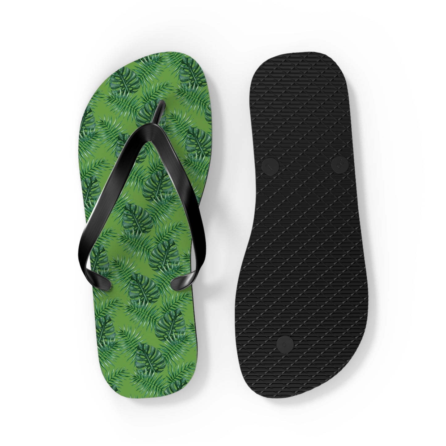 Green Tropical Bliss Flip Flops