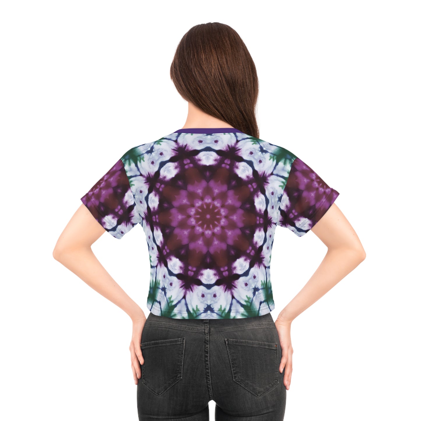 Mystic Garden Tie and Dye Crop Tee (AOP)