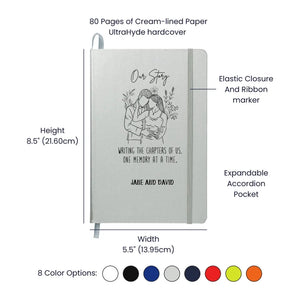 Personalized Our Story Ambassador / Graphic Leather Journal