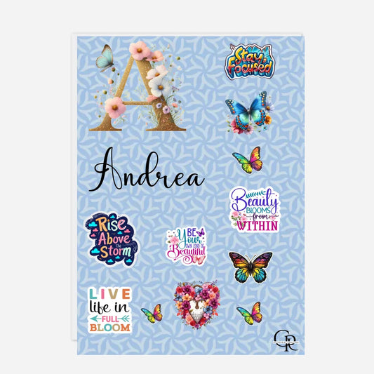 Personalized Initial Sticker Sheet