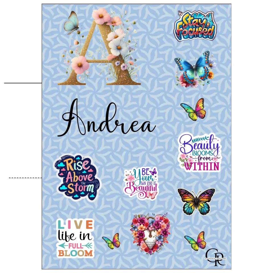 Personalized Initial Sticker Sheet