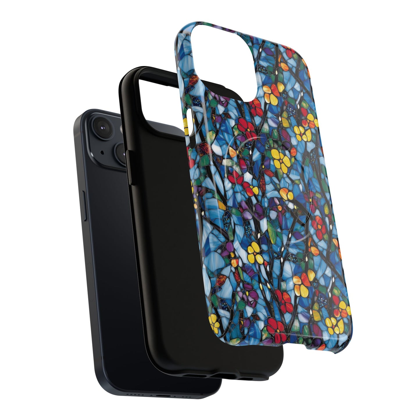 Colorful Floral Phone Case, Tough Magnetic Phone Cover, Durable Tech Accessory, Unique Gift for Her, Vibrant Smartphone Case