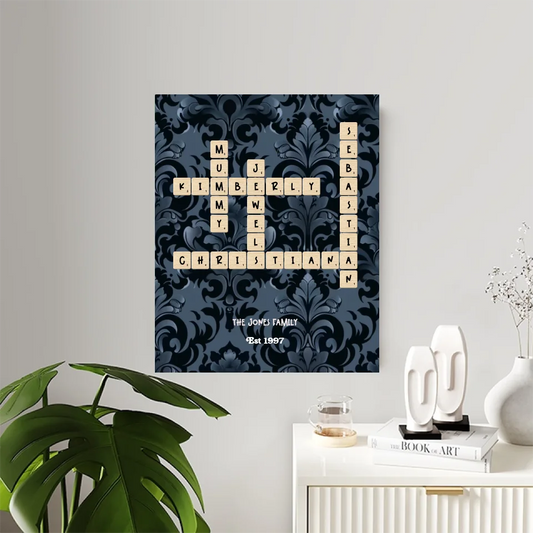 Personalized Family Acrylic and Wall Tapestry Crossword Puzzle