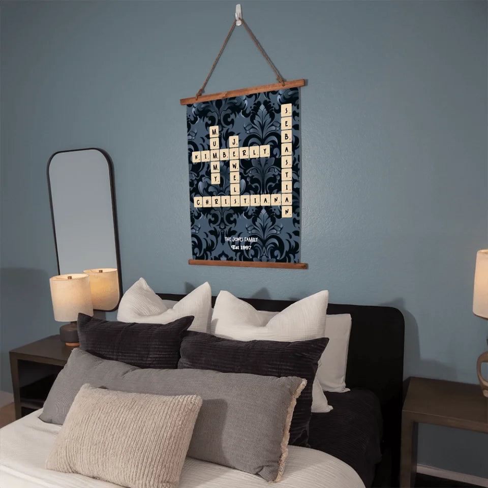 Wood Topped Wall Tapestry 5