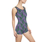 Purple Tropical Bliss Women's Vintage Swimsuit (AOP)