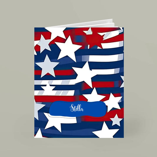 Patriotic Waves Hardcover Notebook: Ideal for Students and Daily Journaling