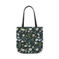 Daisy Delight Floral Canvas Tote Bag with 5-Color Straps | Eco-Friendly Shopping Bag