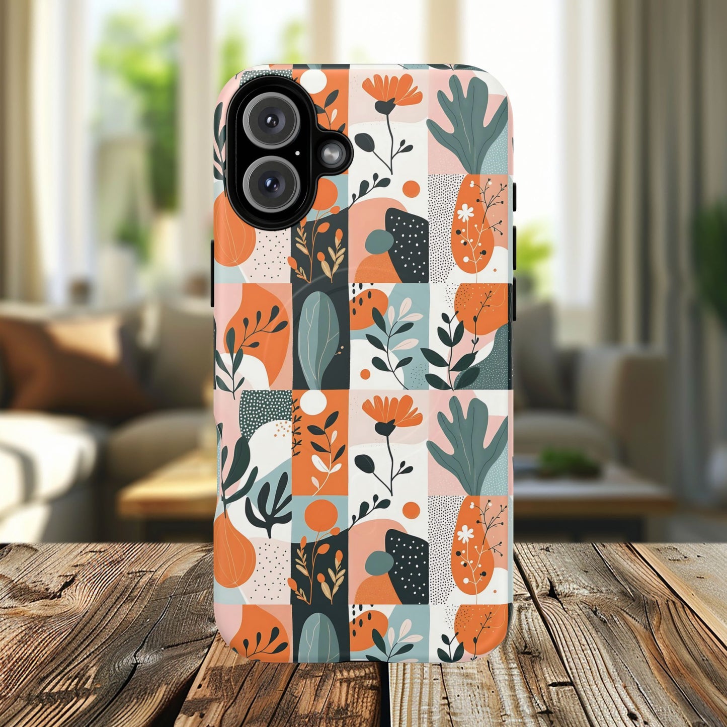 Botanical Bliss Tough Magnetic Phone Case, Durable Phone Cover, Gift for Her, Stylish Tech Accessory, Fall Vibes, Trendy Mobile Case