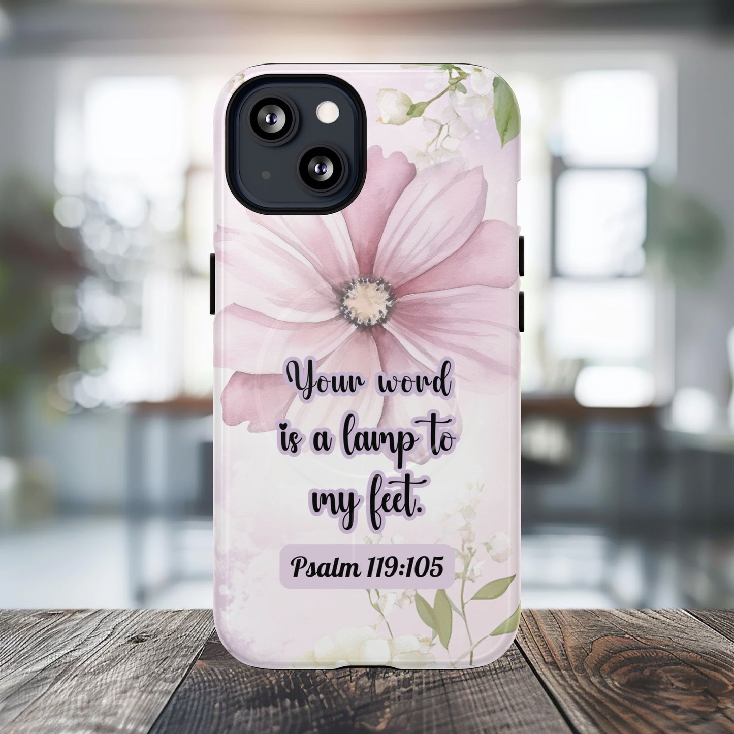 Your Word is a Lamp to My Feet Psalm 119:105 | Inspirational Gift, Tough iPhone Magnetic Case | Scripture, Bible Verse, MagSafe® iPhone® Tough Case, iPhone 14, iPhone 15, iPhone 16, Pro, Pro Max, Plus