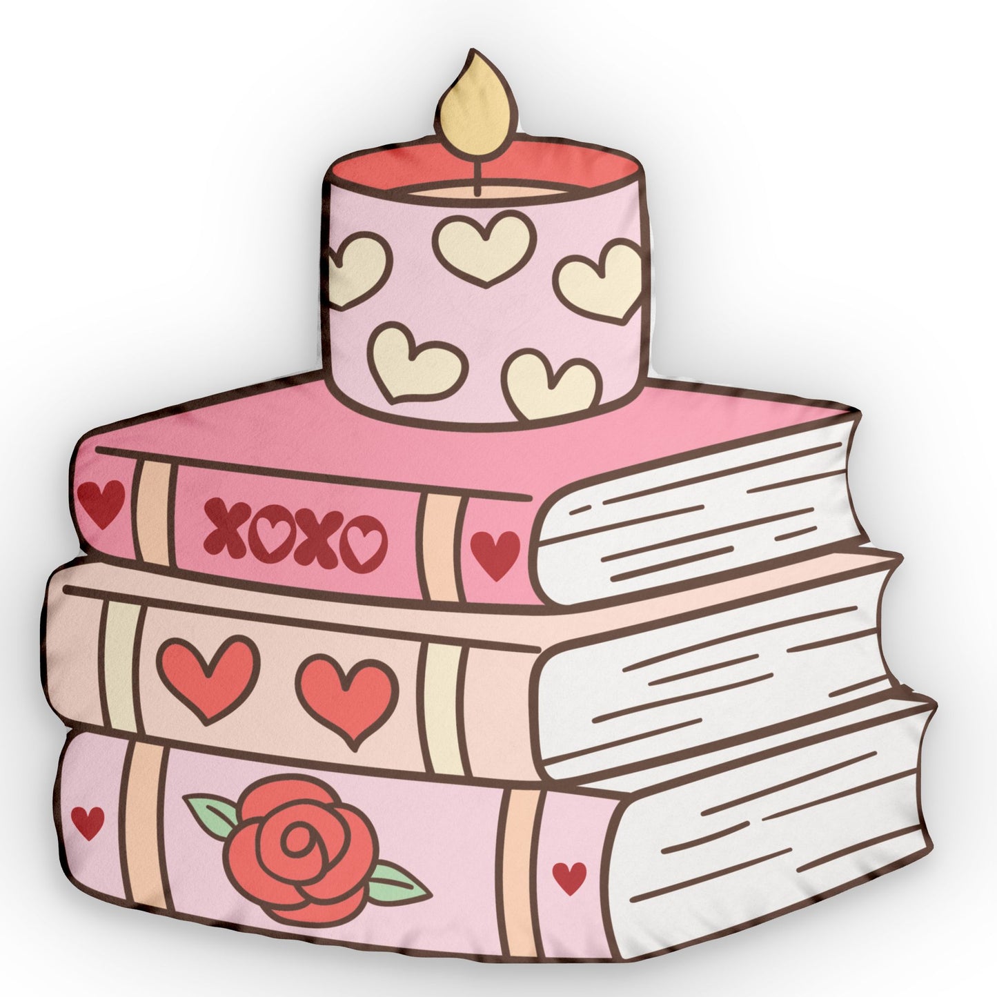 Custom Stack of Books Shaped Pillows