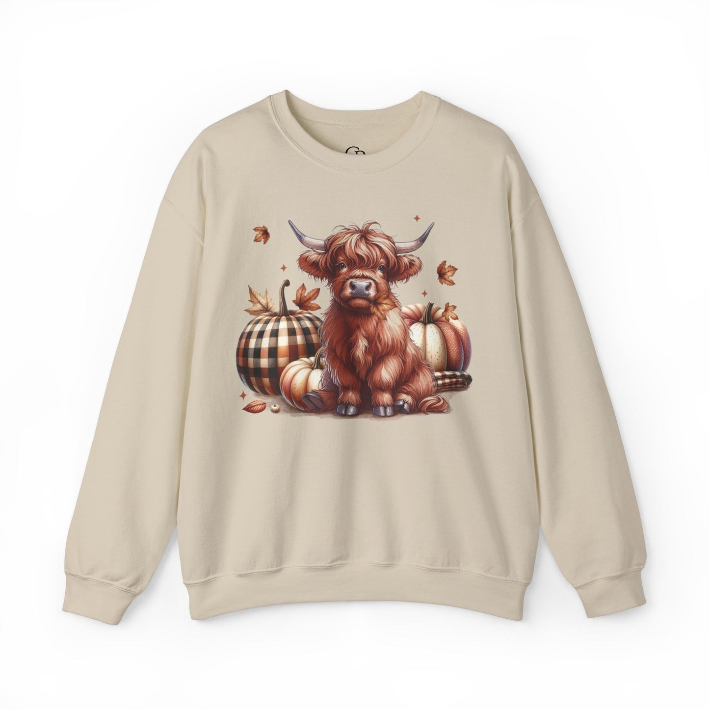 Autumn Highland Cow Charm Unisex Heavy Blend™ Crewneck Sweatshirt