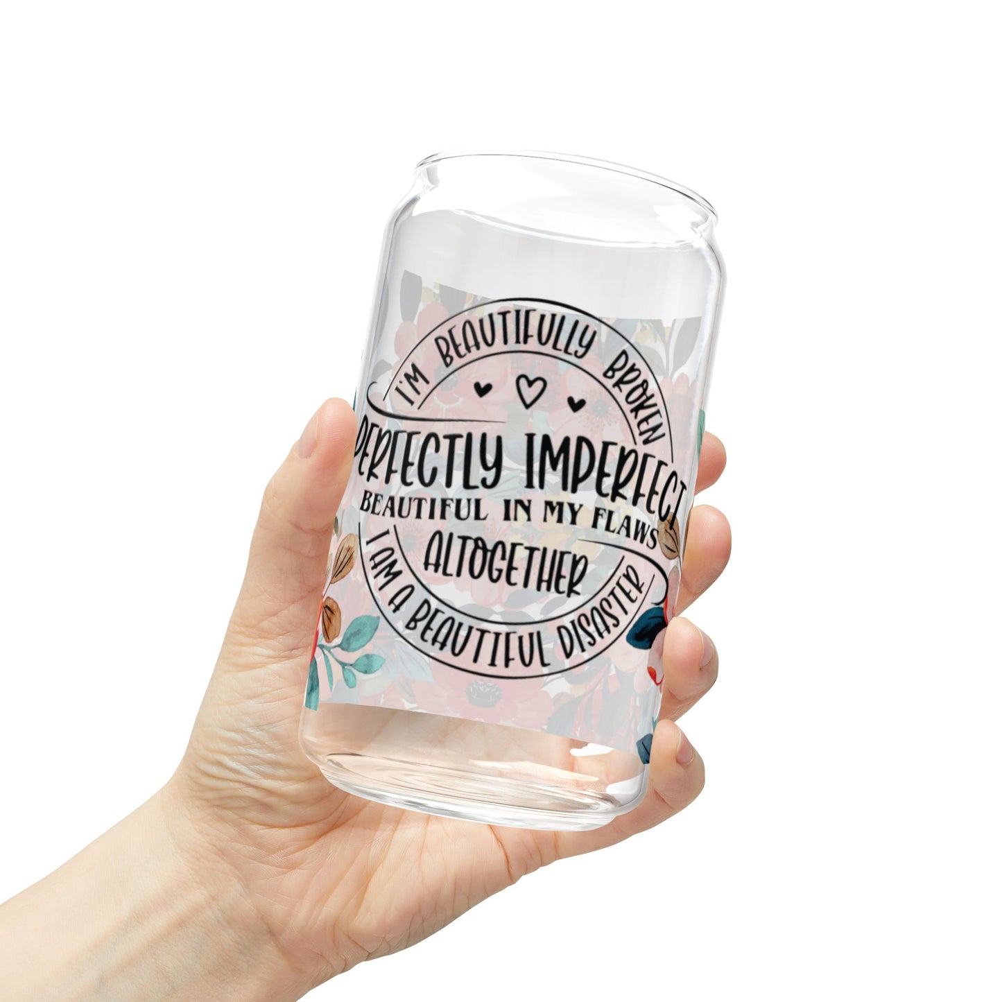 Perfectly Imperfect Sipper Glass, 16oz