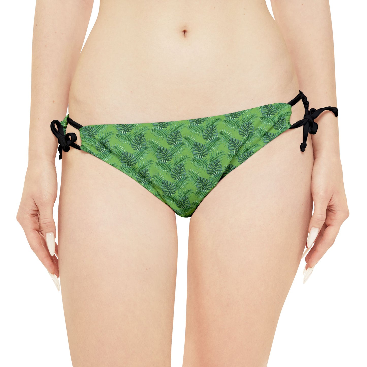 Green Tropical Bliss Strappy Bikini Set (AOP)