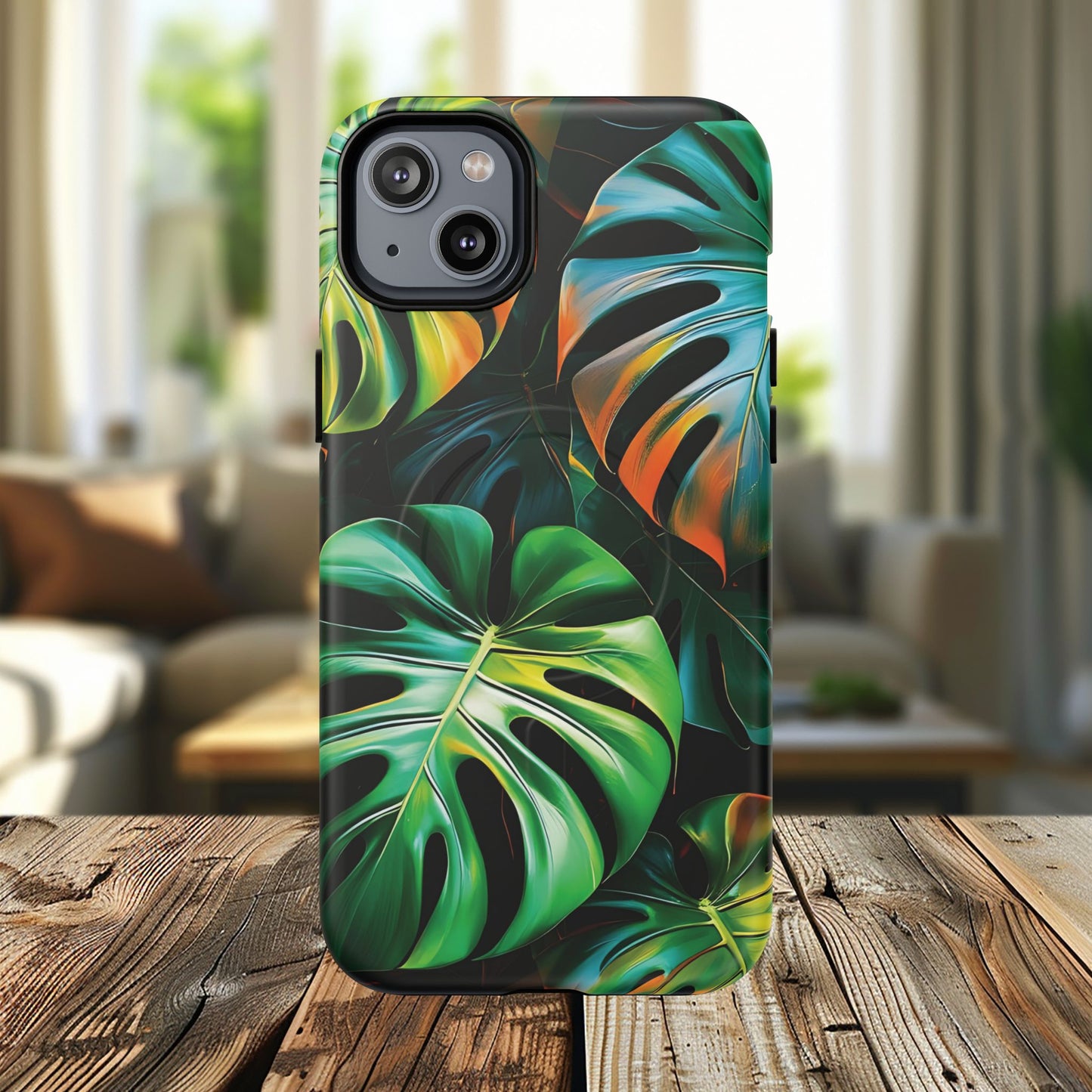 Tropical Leaf Phone Case | Tough Magnetic Cases, iPhone Accessories, Gift for Him/Her, Phone Protection, Summer Style, Trendy Design
