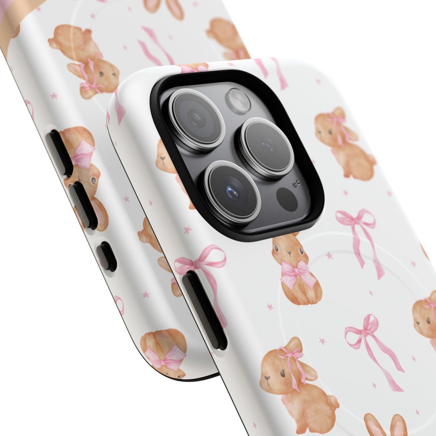 Personalized Bunny iPhone Case - Cute Animal Design, Tough MagSafe® Magnetic Case, Easter Gift, Spring Aesthetic, Kids Accessories