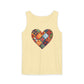 Patched Hearts Unisex Garment-Dyed Tank Top