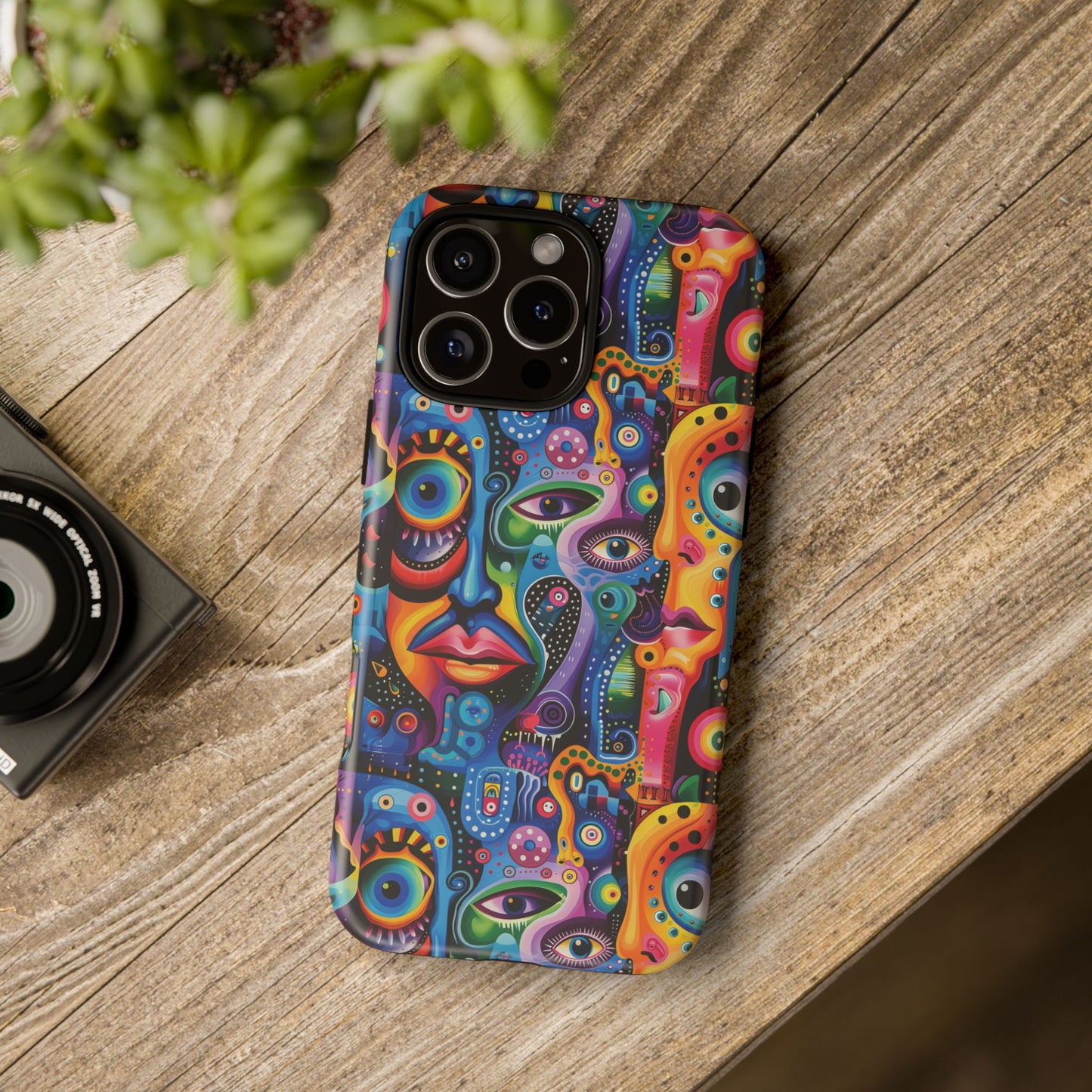 Psychedelic Visions Colorful Art iPhone Case - Tough Cases with Vibrant Abstract Design